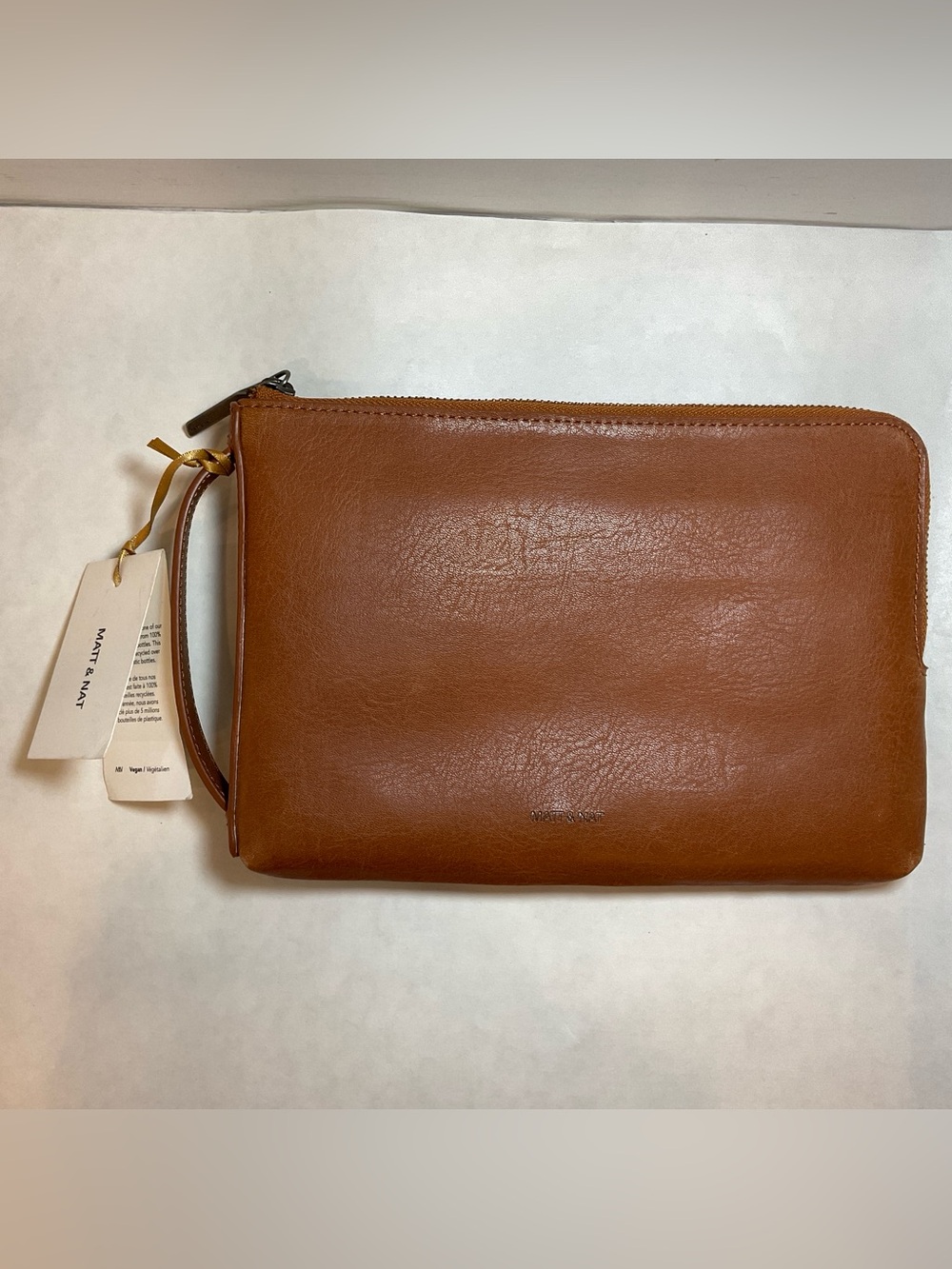 Matt & Nat Brown Leather Wristlet Clutch